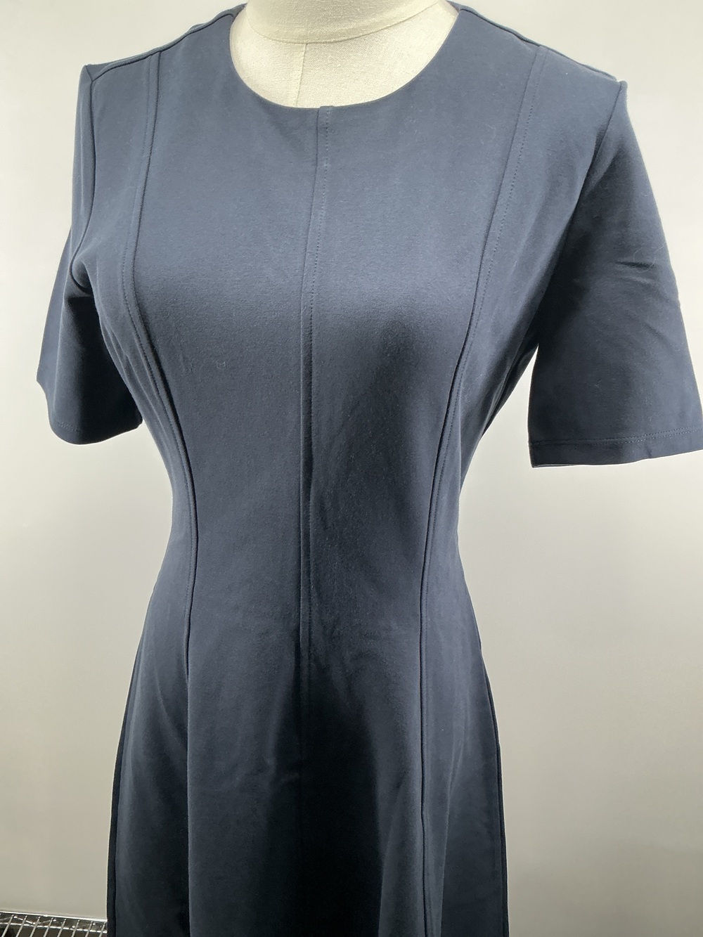 Ultra-Stretch Ponte Short Sleeve Midi Dress